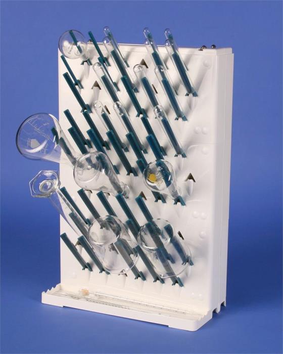 Laboratory Glassware Drying Rack, 72 Place, Removable Pegs, High Impact  Polystyrene